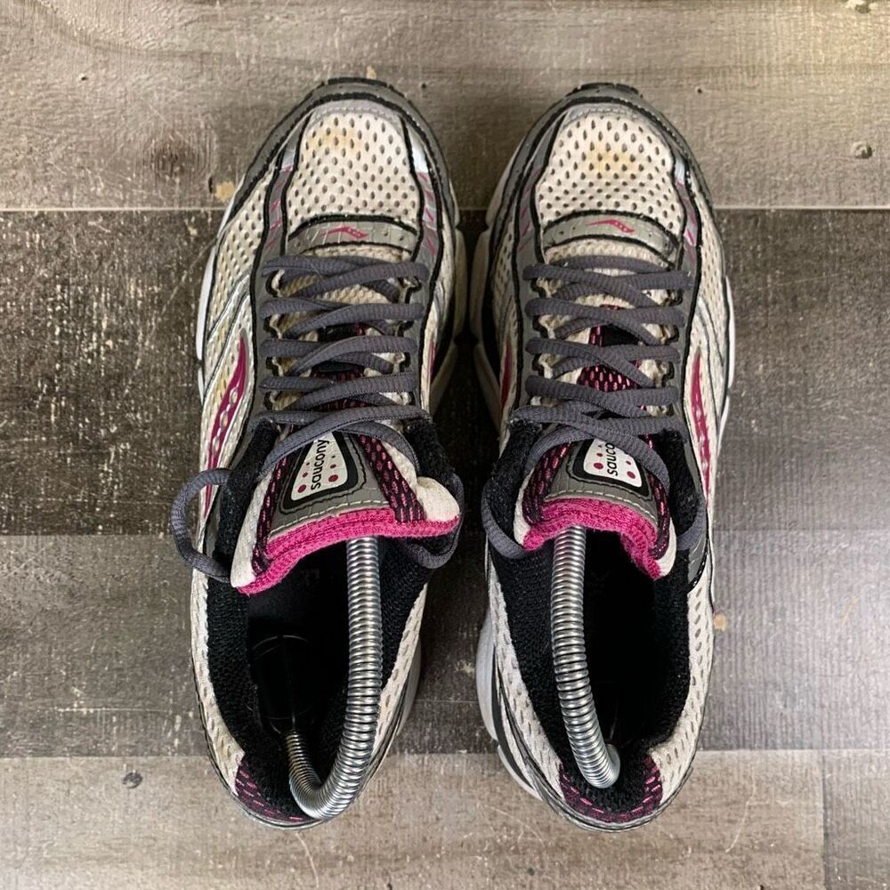 Saucony Women’s Size 8.5 CS Glide Athletic Shoes Grey Pink Running Sneakers - Picture 7 of 11